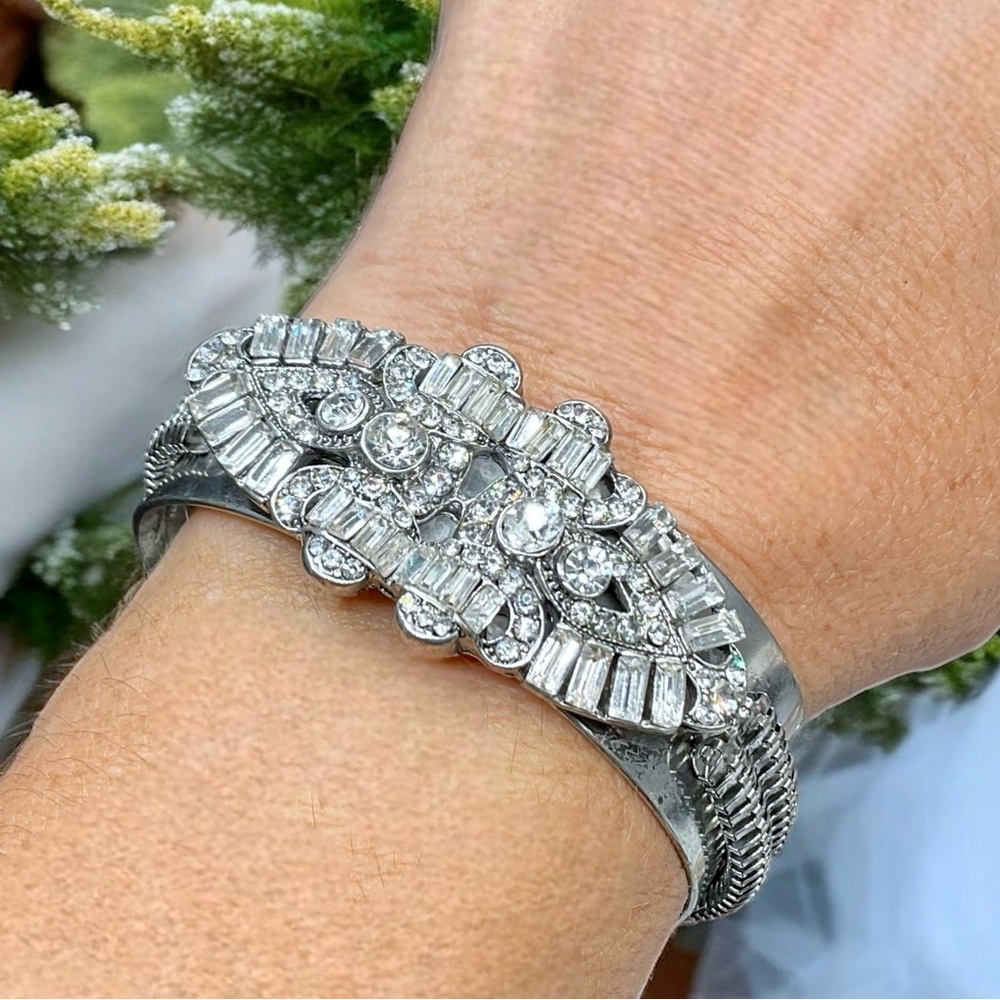 🌺Vintage Art Deco Rhinestone Bracelet